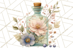 Spring Dark Academia Floral Botanical PNG Clipart Product Image 5