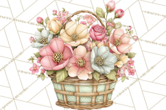 Spring Cottagecore Florals Clipart, Wildflower Bouquets Product Image 5