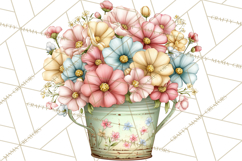 Spring Cottagecore Florals Clipart, Wildflower Bouquets Product Image 2