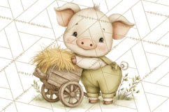 Vintage Farm Animal Clipart, Whimsical Farm Animals Clip Art Product Image 2