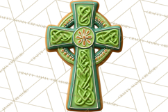 St Patrick’s Day Cookies Clipart, Shamrock Cookie PNG Product Image 3
