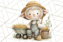 Vintage Farm Animal Clipart, Whimsical Farm Animals Clip Art Product Image 4