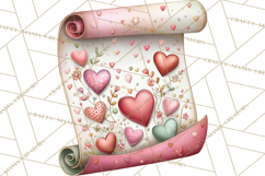 Valentine Clipart PNG, Love Notes Doodles, Envelopes Hearts Product Image 4