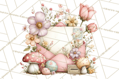 Easter Letters and Mail PNG, Spring Stationery Clipart Product Image 5