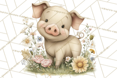 Vintage Farm Animal Clipart, Whimsical Farm Animals Clip Art Product Image 5