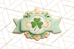 St Patrick’s Day Cookies Clipart, Shamrock Cookie PNG Product Image 5