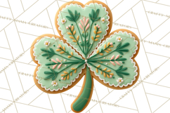 St Patrick’s Day Cookies Clipart, Shamrock Cookie PNG Product Image 2