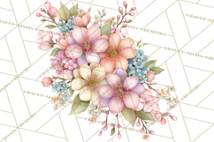 Spring Cottagecore Florals Clipart, Wildflower Bouquets Product Image 2