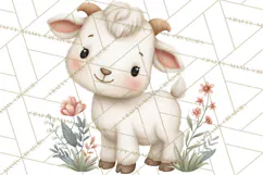 Farm Clipart, Woodland Farm Animals, Cows Pigs Chickens Png Product Image 2