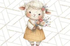 Vintage Farm Animal Clipart, Whimsical Farm Animals Clip Art Product Image 3