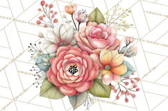 Spring Cottagecore Florals Clipart, Wildflower Bouquets Product Image 3