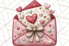 Valentine Clipart PNG, Love Notes Doodles, Envelopes Hearts Product Image 4