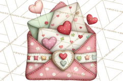 Valentine Clipart PNG, Love Notes Doodles, Envelopes Hearts Product Image 5