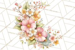 Spring Cottagecore Florals Clipart, Wildflower Bouquets Product Image 5