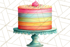 Farm Birthday Clipart PNG, Watercolor Farm Animals Birthday Product Image 5