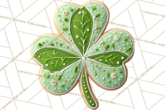 St Patrick’s Day Cookies Clipart, Shamrock Cookie PNG Product Image 2