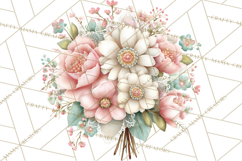 Spring Cottagecore Florals Clipart, Wildflower Bouquets Product Image 2