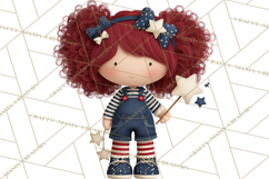 Patriotic Kids Clipart for 4th of July, USA Children PNG Product Image 2