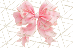 Bows Clipart, Girly Pastel Decorative Png, Layered Satin Product Image 2