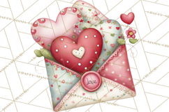 Valentine Clipart PNG, Love Notes Doodles, Envelopes Hearts Product Image 3