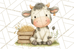 Vintage Farm Animal Clipart, Whimsical Farm Animals Clip Art Product Image 4