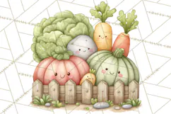 Farm Clipart, Woodland Farm Animals, Cows Pigs Chickens Png Product Image 4