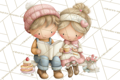 Valentine Bookstore Clipart PNG Cute Library Romance Product Image 4