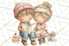 Valentine Bookstore Clipart PNG Cute Library Romance Product Image 4
