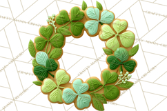 St Patrick’s Day Cookies Clipart, Shamrock Cookie PNG Product Image 4