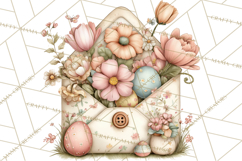 Easter Letters and Mail PNG, Spring Stationery Clipart Product Image 5