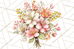 Spring Cottagecore Florals Clipart, Wildflower Bouquets Product Image 5