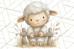 Vintage Farm Animal Clipart, Whimsical Farm Animals Clip Art Product Image 2