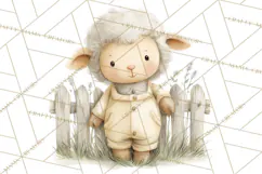 Vintage Farm Animal Clipart, Whimsical Farm Animals Clip Art Product Image 3