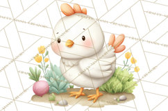 Farm Clipart, Woodland Farm Animals, Cows Pigs Chickens Png Product Image 3