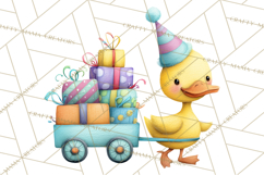 Farm Birthday Clipart PNG, Watercolor Farm Animals Birthday Product Image 4