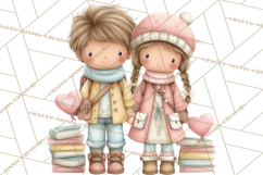 Valentine Bookstore Clipart PNG Cute Library Romance Product Image 4