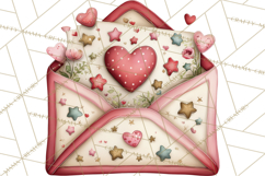 Valentine Clipart PNG, Love Notes Doodles, Envelopes Hearts Product Image 4