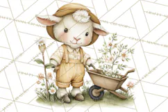 Vintage Farm Animal Clipart, Whimsical Farm Animals Clip Art Product Image 4