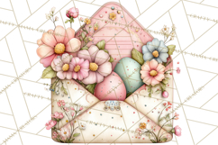 Easter Letters and Mail PNG, Spring Stationery Clipart Product Image 5