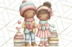 Valentine Bookstore Clipart PNG Cute Library Romance Product Image 2