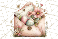 Easter Letters and Mail PNG, Spring Stationery Clipart Product Image 2