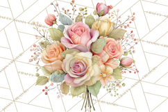 Spring Cottagecore Florals Clipart, Wildflower Bouquets Product Image 2