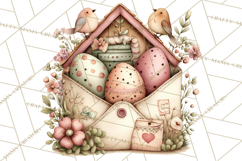 Easter Letters and Mail PNG, Spring Stationery Clipart Product Image 4
