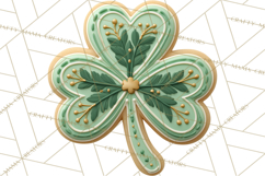 St Patrick’s Day Cookies Clipart, Shamrock Cookie PNG Product Image 4