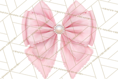 Bows Clipart, Girly Pastel Decorative Png, Layered Satin Product Image 3