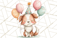 Farm Birthday Clipart PNG, Watercolor Farm Animals Birthday Product Image 5