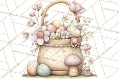 Easter Picnic Animal Clipart, Cute Spring Picnic PNG Product Image 2
