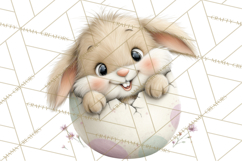 Quirky Easter Bunnies Clipart, Cute Cartoon Bunnies Png Product Image 2