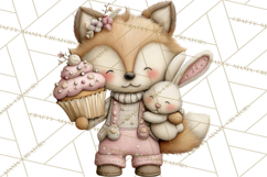 Easter Picnic Animal Clipart, Cute Spring Picnic PNG Product Image 4