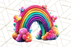 Bright Valentine Rainbows, Red Pink Hearts, Glossy Love Product Image 4